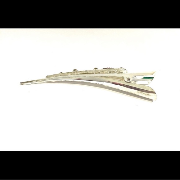 Updo Hair Clip Purple Silver Tone 5” - Picture 3 of 3